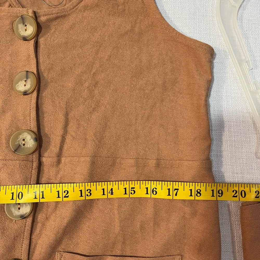 ASOS Women's Rusty Jumpsuit with Button Detail Wide Leg 100% Cotton Crop 8 NWT - Picture 12 of 15